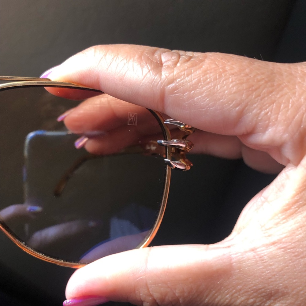 Used Anna Karin Karlsson Rose Gold/Gold Aviator Sunglasses Claw Voyage - Picture 6 of 16